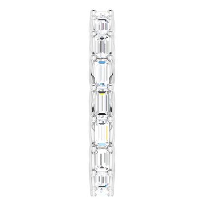 PARIS 2 Carat Baguette-Cut Diamond Eternity Ring White Gold 15 pointer G Color VS1 Clarity Lucida Prong Band By Mike Nekta NYC