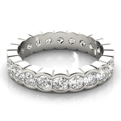 HARMONY 3.4 Carat Diamond Eternity Band in 14K - 18K Gold or Platinum 20 pointer G Color SI1 Clarity Half Bezel Setting By Mike Nekta SIZE 6