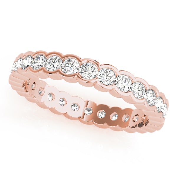 HARMONY 3.4 Carat Diamond Eternity Band in 14K - 18K Gold or Platinum 20 pointer G Color SI1 Clarity Half Bezel Setting By Mike Nekta SIZE 6