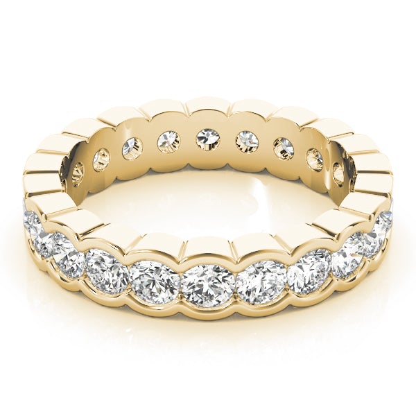 HARMONY 3.4 Carat Diamond Eternity Band in 14K - 18K Gold or Platinum 20 pointer G Color SI1 Clarity Half Bezel Setting By Mike Nekta SIZE 6