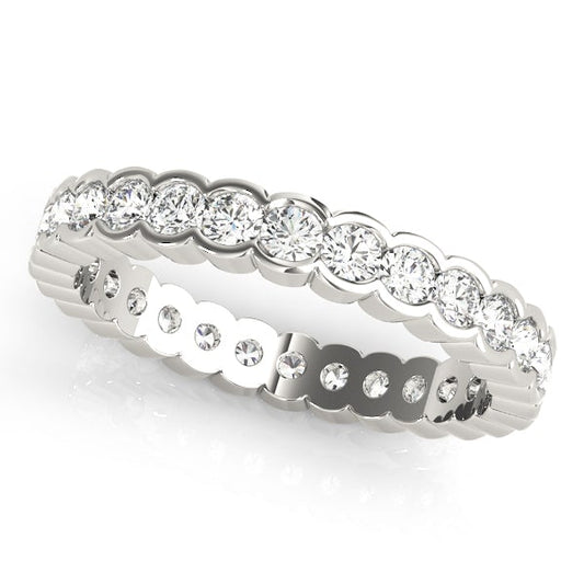 HARMONY 3.2 Carat Diamond Eternity Band in 14K - 18K Gold or Platinum 20 pointer G Color SI1 Clarity Half Bezel Setting By Mike Nekta SIZE 5