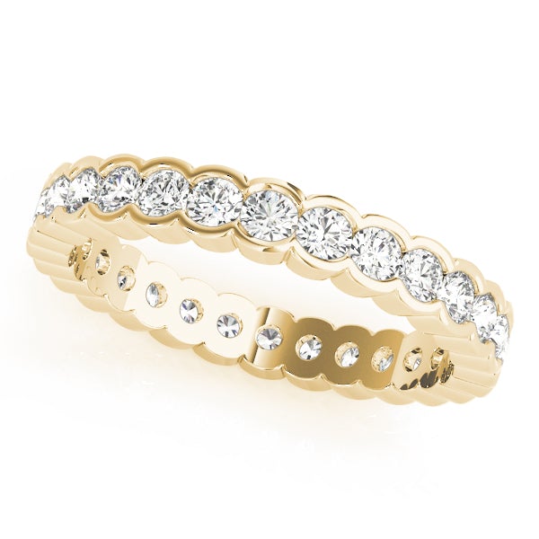 HARMONY 3.2 Carat Diamond Eternity Band in 14K - 18K Gold or Platinum 20 pointer G Color SI1 Clarity Half Bezel Setting By Mike Nekta SIZE 5