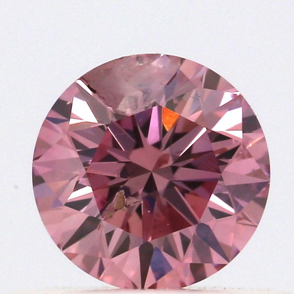 0.40 CARAT ROUND BRILLIANT NATURAL FANCY INTENSE PINK LOOSE PINK ARGYLE  DIAMOND GIA CERTIFIED P2 0.38 CT FIP 5P BY MIKE NEKTA NYC