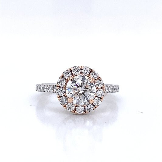 2 Carat Lab Grown Diamond Engagement Ring Halo