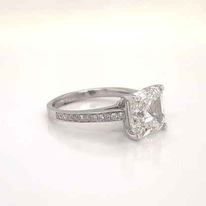 LULO 5 Carat Asscher Cut Lab Grown Diamond Engagement Ring IGI Certified