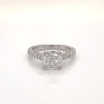 LALA 3 Carat Cushion Cut Lab Grown Diamond Engagement Ring IGI Certified