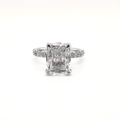 LANG 5 Carat Cushion Cut Lab Grown Diamond Engagement Ring IGI Certified