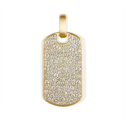 Mosaic Set Diamond Dog Tag