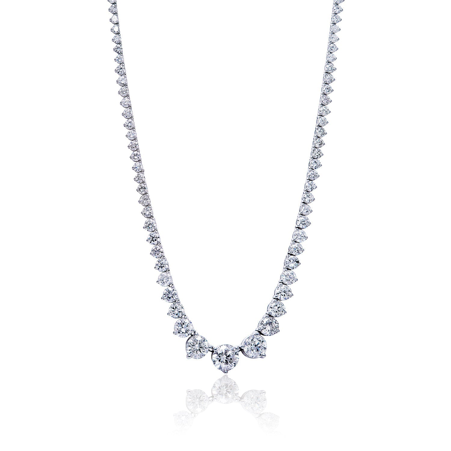 Halle 27 Carat 21 inch Diamond Necklace in 14kt White Gold - Necklace & Pendant - Mike Nekta NYC - Nekta New York