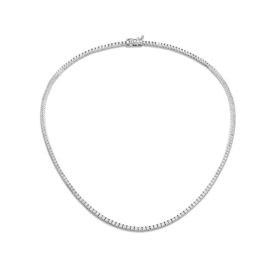 Roselyn 7 Carat Round Brilliant Diamond Necklace in 14kt White Gold