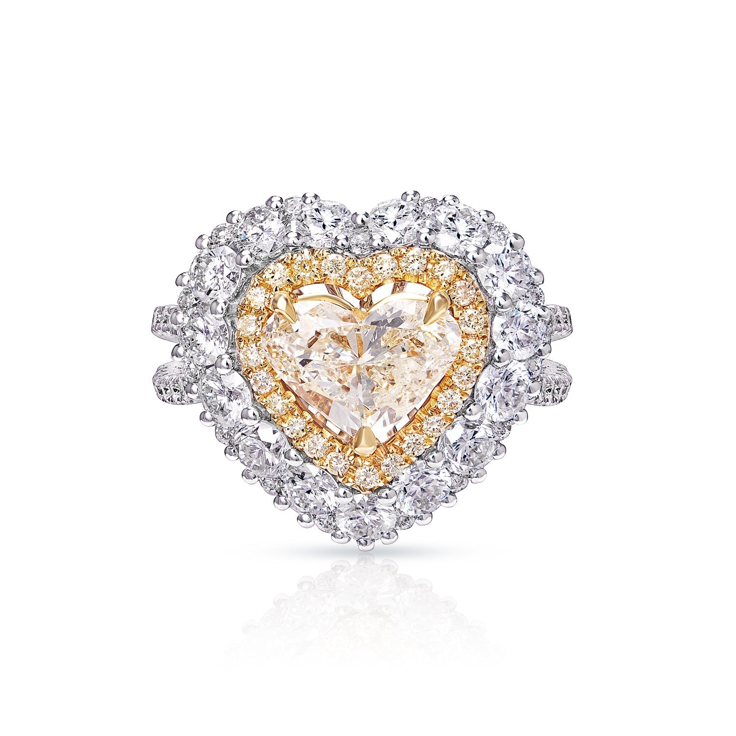 Half carat heart shaped store diamond ring