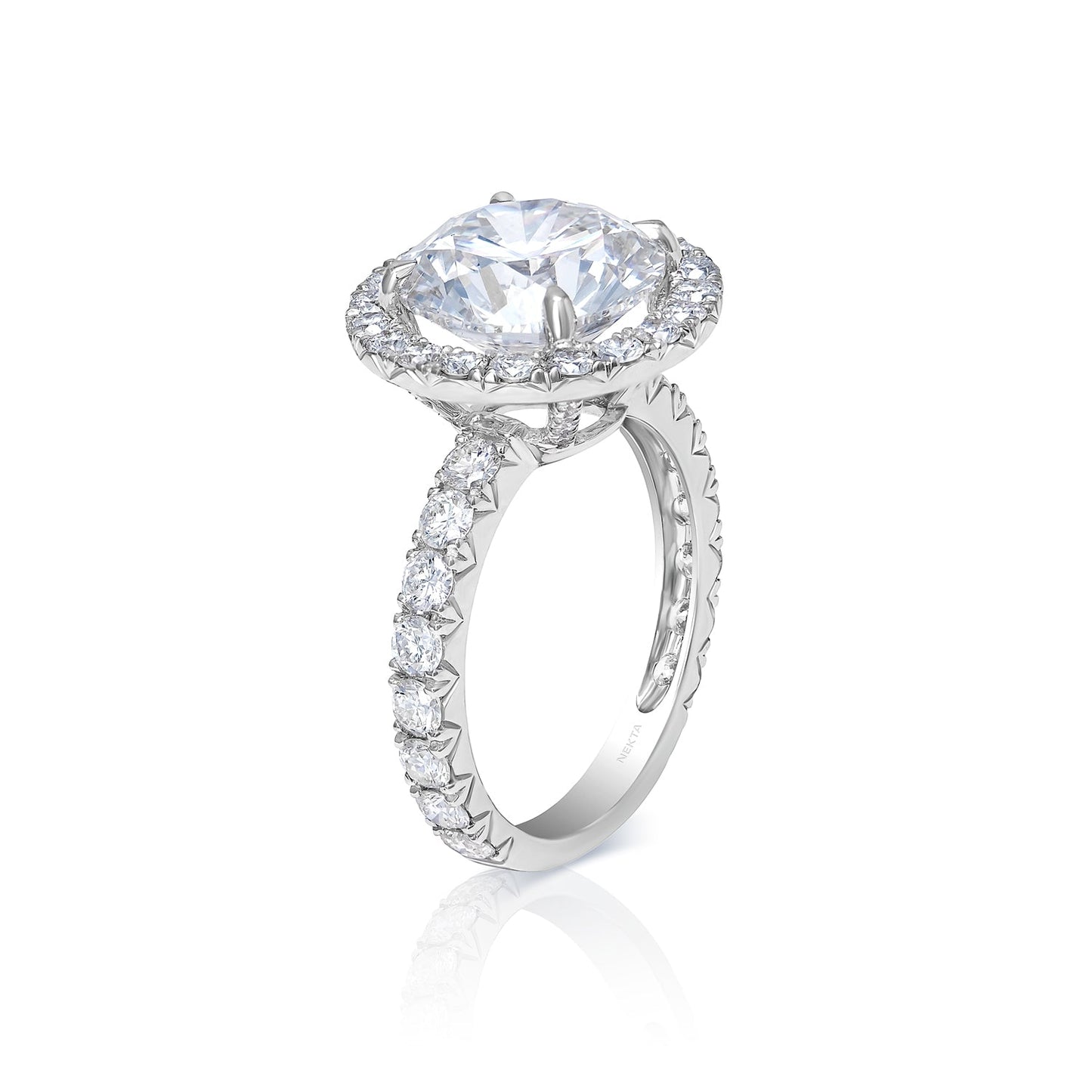 LAMINA 6 Carat  Lab Grown Diamond Engagement Ring Halo IGI Certified