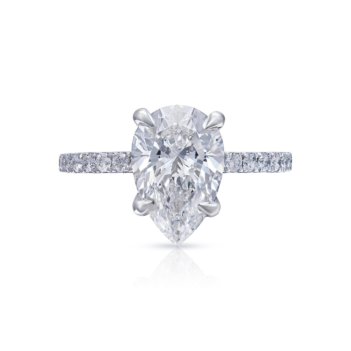 LAURIEL 4 Carat Pear Shaped Lab Grown Diamond Engagement Ring IGI Certified