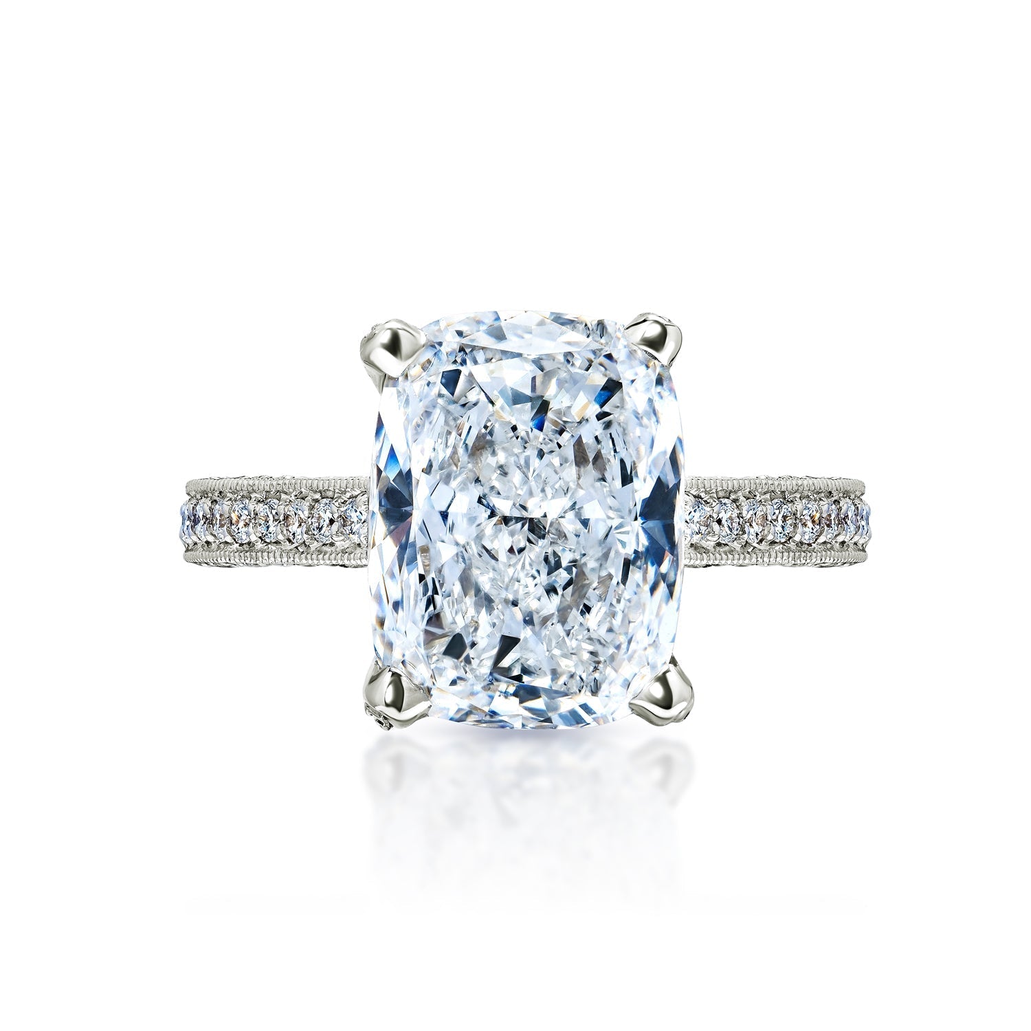 5 Carat Cushion Lab Grown Diamond Halo Ring