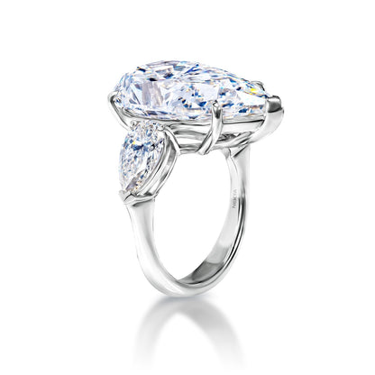 Camille 16 Carat F VVS1 Diamond Engagement Ring in Platinum. GIA Certified