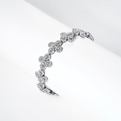 Florence 9 Carat Round Brilliant Diamond Bracelet in 18k White Gold