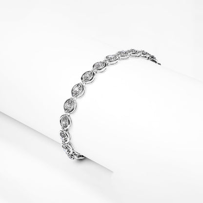 Kaliyah 2 Carat Round Brilliant Single Row Diamond Bracelet in 18k White Gold By Mike Nekta