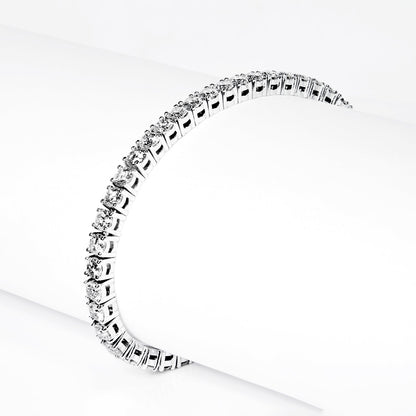 Lennice 13 Carat Round Brilliant Lab-Grown Single Row Diamond Tennis Bracelet in 14k White Gold