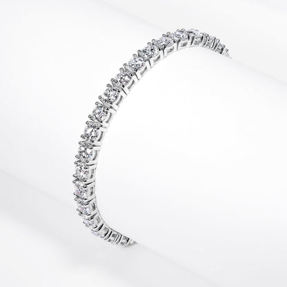 Liesa 15 Carat Round Brilliant Lab Grown Diamond Tennis Bracelet in 14k White Gold