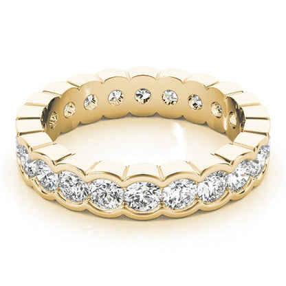 HARMONY 3.7 Carat Diamond Eternity Band in 14K - 18K Gold or Platinum 20 pointer G Color SI1 Clarity Half Bezel Setting By Mike Nekta SIZE 7