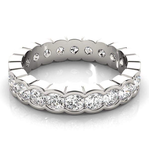 HARMONY 3.7 Carat Diamond Eternity Band in 14K - 18K Gold or Platinum 20 pointer G Color SI1 Clarity Half Bezel Setting By Mike Nekta SIZE 7