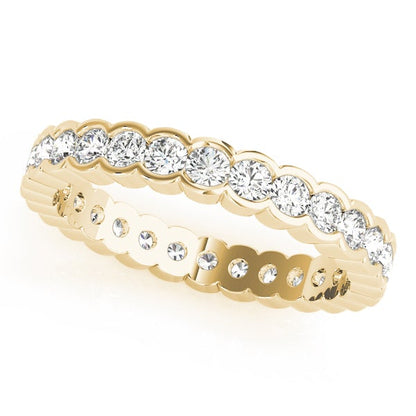 HARMONY 3.9 Carat Diamond Eternity Band in 14K - 18K Gold or Platinum 20 pointer G Color SI1 Clarity Half Bezel Setting By Mike Nekta SIZE 8