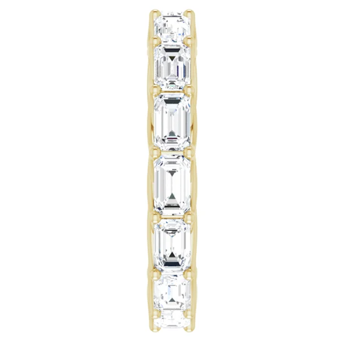 MUZU 5 Carat Emerald-Cut Diamond Eternity Ring in 14K - 18K Gold - Platinum 30 pointer G Color VS1 Clarity Shared Prong Band By Mike Nekta NYC