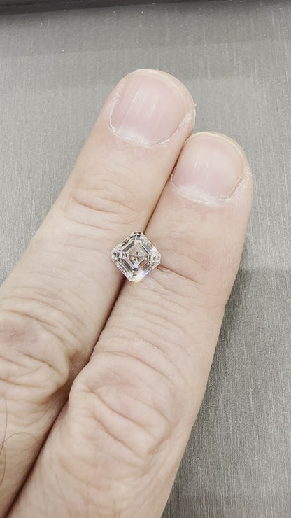 LUCY A 1.50 Ct Asscher Cut Diamond F VS2 No Fluorescence GIA