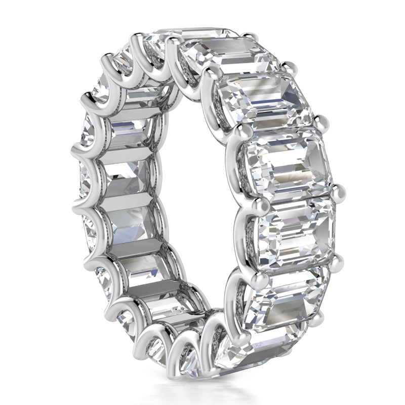 Eclat 6 Carat Emerald Cut Diamond Eternity Band