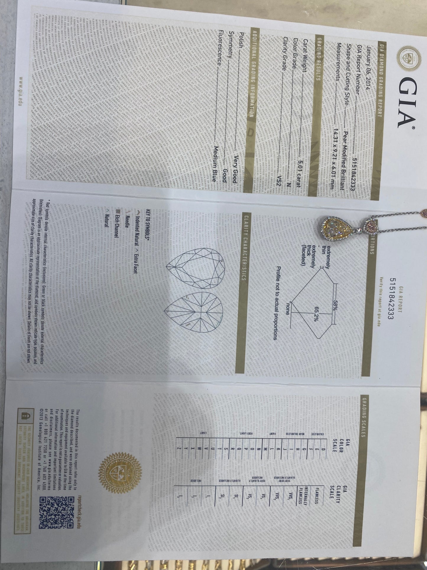 AMUN 6 CARAT PEAR SHAPE VS2 CLARITY  LIGHT YELLOW DIAMOND NECKLACE HALO PLATINUM & 18K GOLD GIA CERTIFIED 5 CT LY VS2 BY MIKE NEKTA