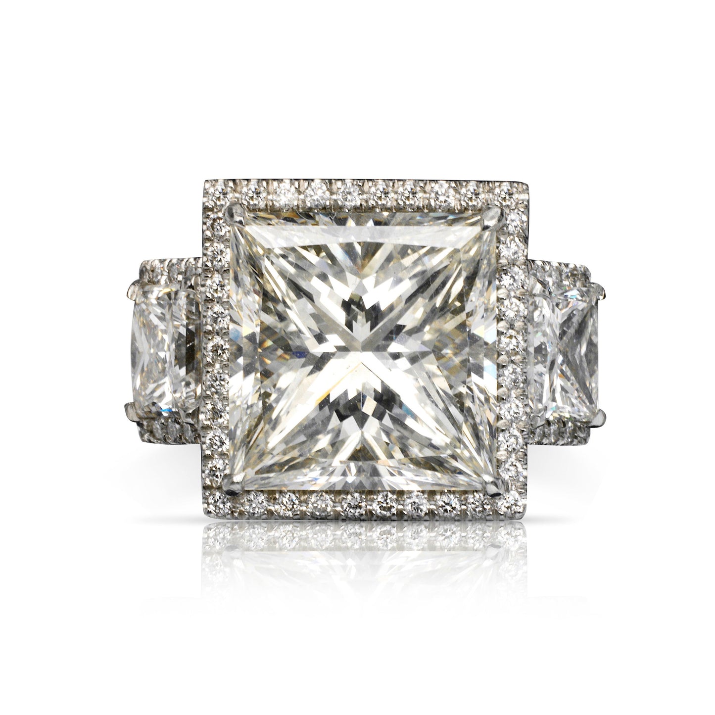 MONICA 11 CARAT PRINCESS CUT DIAMOND ENGAGEMENT RING PLATINUM CERTIFIED 8 CT G VS1 BY MIKE NEKTA