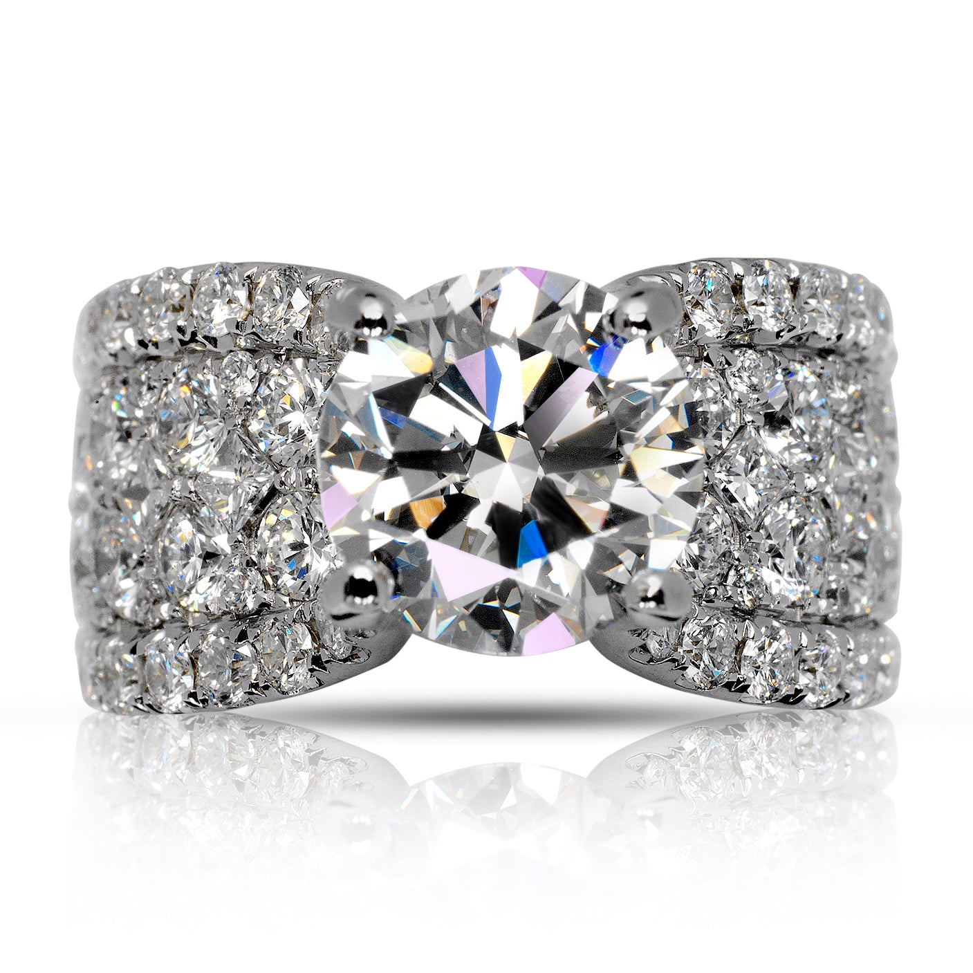 Twirl Band Diamond Engagement Ring - Tailored Jewel