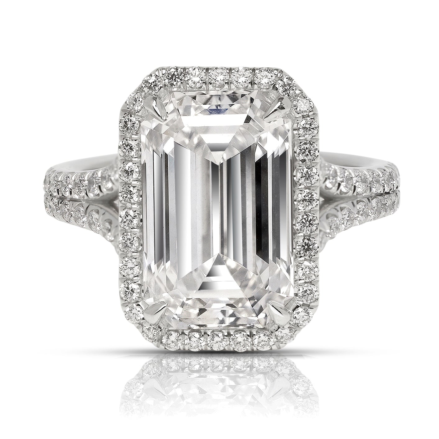 elongated Emerald Cut 3 Stone Diamond Ring, 4.4 Ct H VS1 GIA –  Kingofjewelry.com