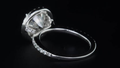 TALIA 3 CARAT ROUND CUT I COLOR VS1 CLARITY DIAMOND ENGAGEMENT RING 18K WHITE GOLD CERTIFIED 2 CT I VS1 BY MIKE NEKTA