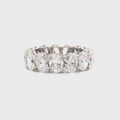 AZALEA 7-9 Carat Oval Cut Diamond Eternity Band in Platinum 50 pointer By Mike Nekta SIZE 4-9