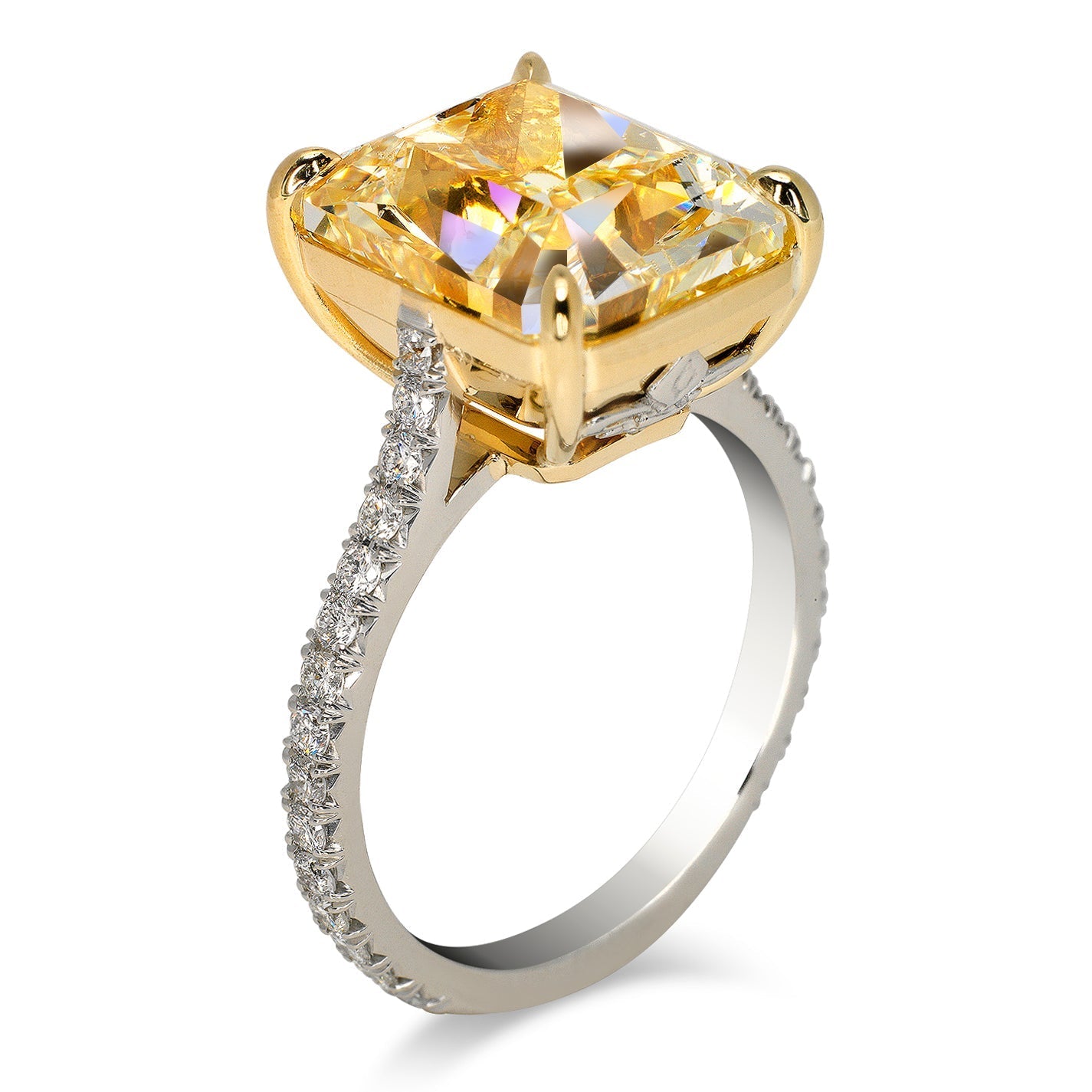 14 Karat White Gold Yellow Sapphire And Diamond Band Ring – Philadelphia  Gold & Silver Exchange