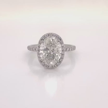 Liliana 6 Carat G VS1 Oval Cut Lab Grown Diamond Engagement Ring Video