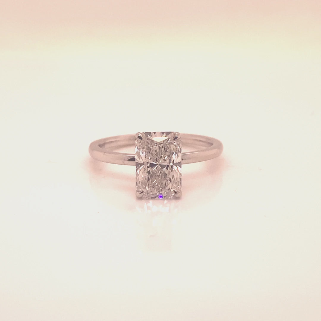 Laveta 2 Carat Radiant Cut Lab Grown Diamond Engagement Ring Video