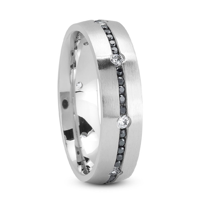 Buy Gorgeous White Channel Titanium Mens Wedding Band