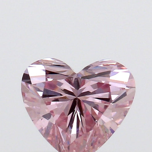 Fancy Pink Argyle Diamond Heart Shaped 0.20 Carat Front View