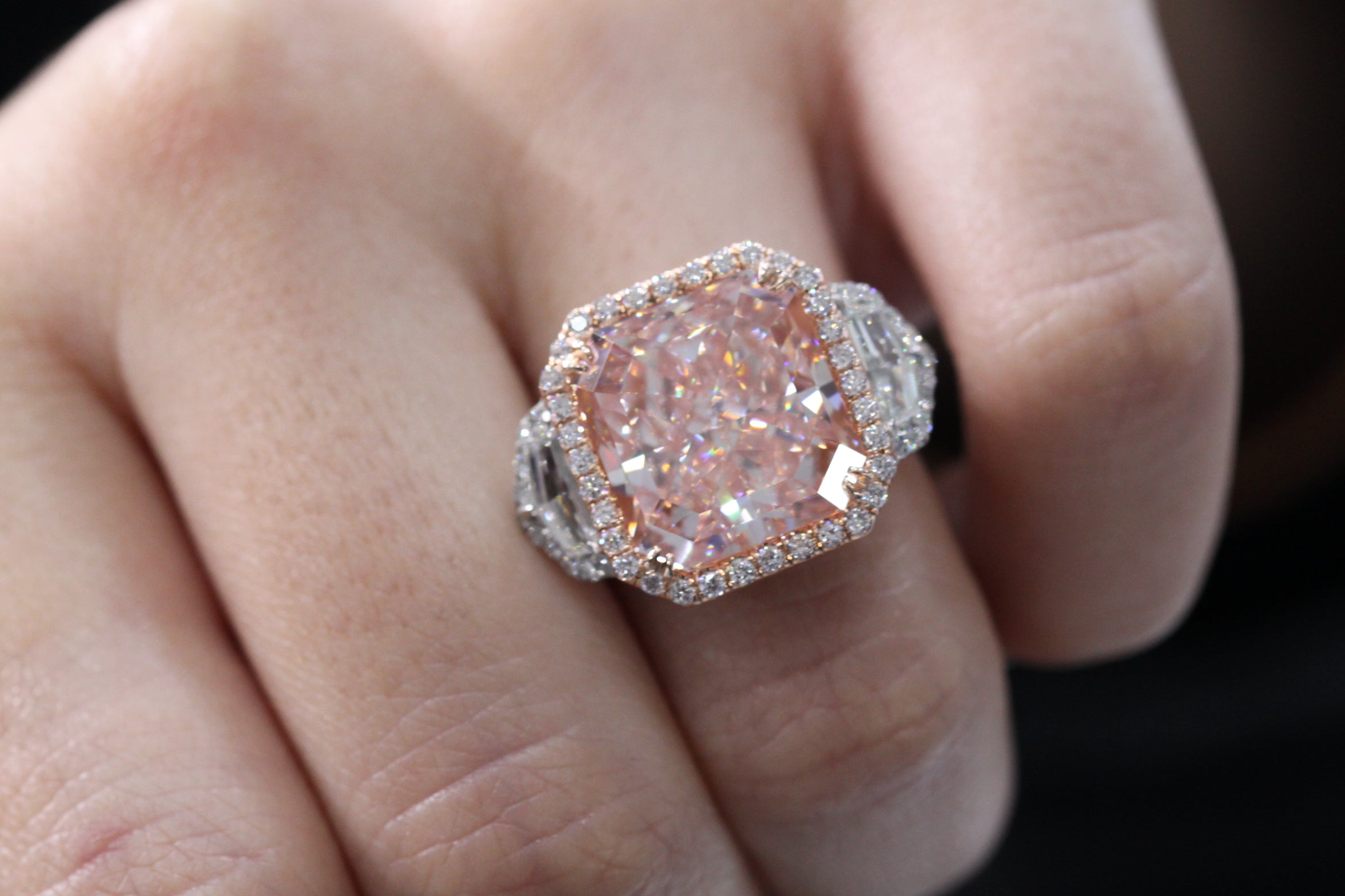 15-Carat Fancy Intense Pink Engagement Ring - Nekta New York